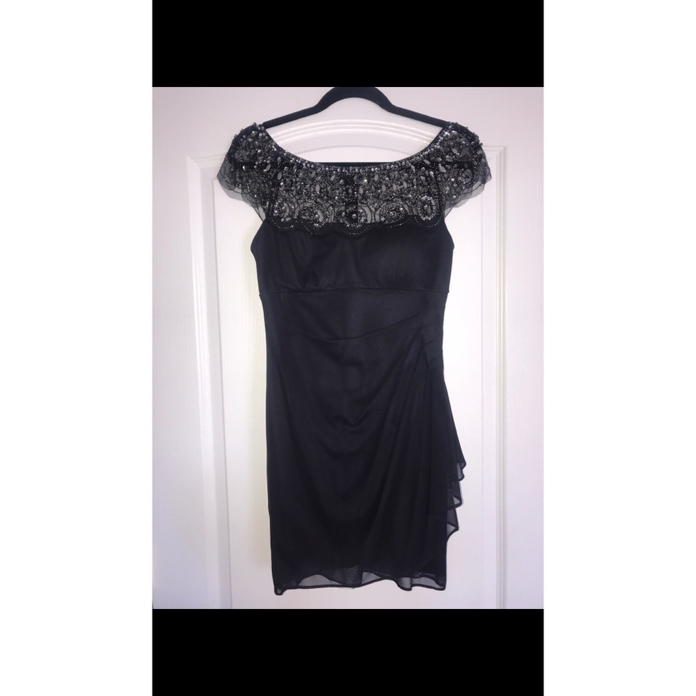 Embellished Grey Cocktail Dress Size 4